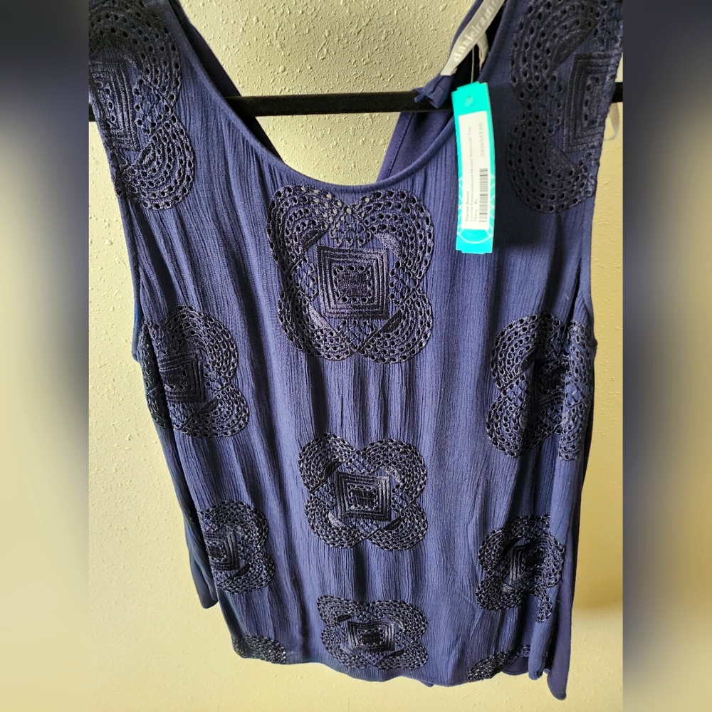 Loving Embroidered Mixed Material Top